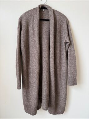 Muji oversized wool yak blend soft long cardigan duster